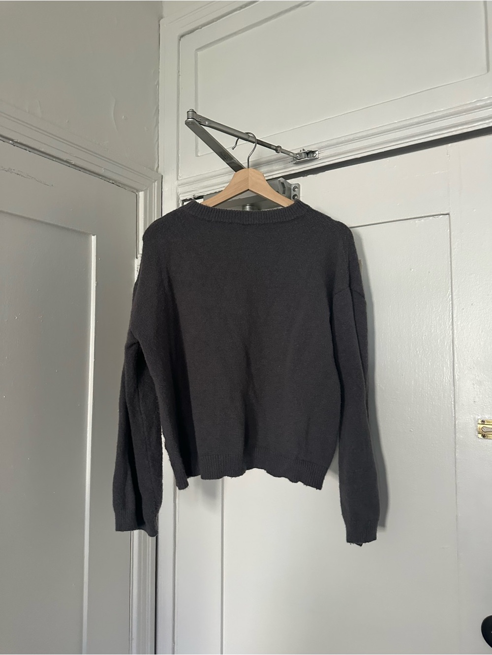 Classic Black Knit Crewneck Sweater